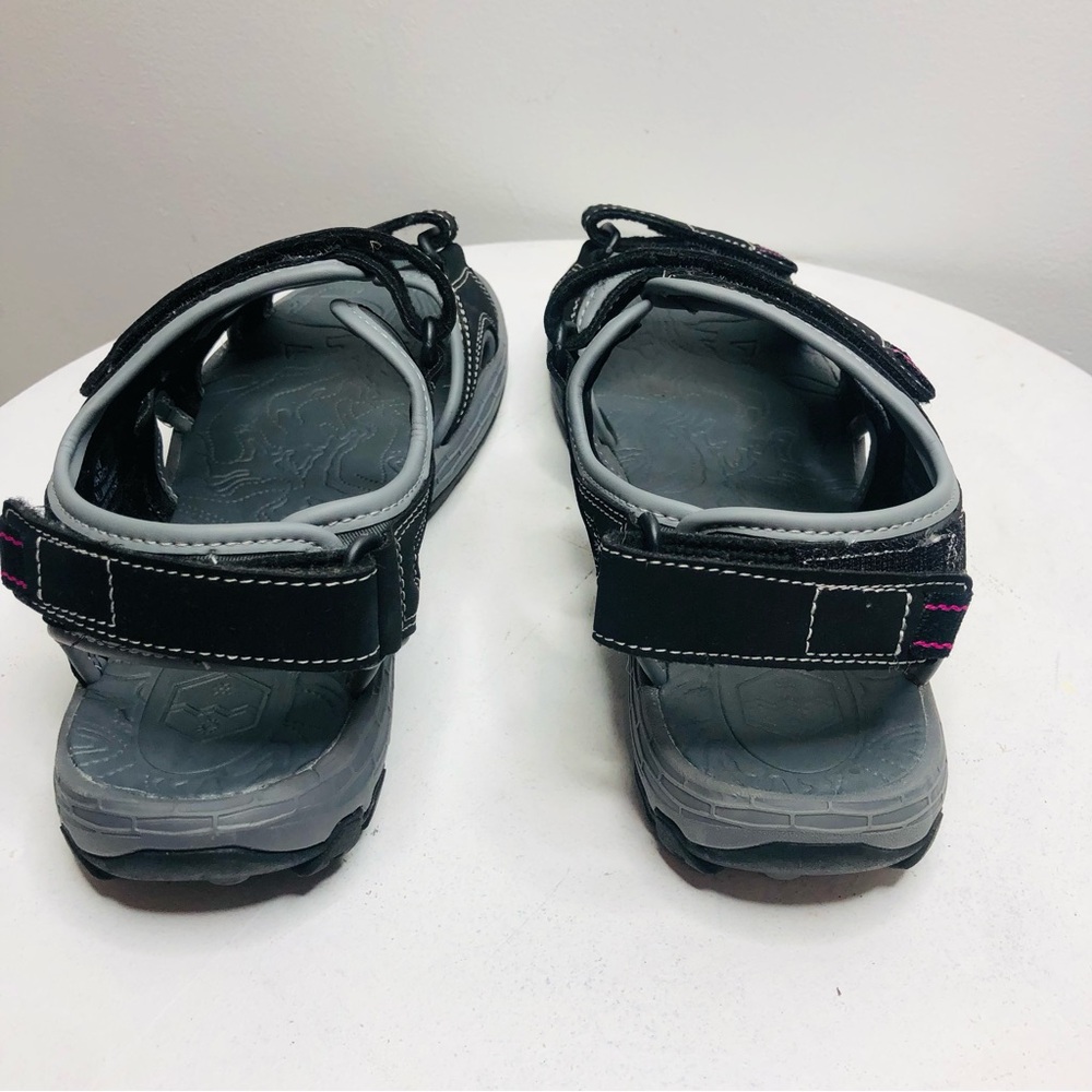 Khombu Marcy Black and Gray Sandals with Pink Accents SZ 11. RR1 - Picture 4 of 7